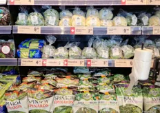 A variety of pre-packed and sliced leafy greens are available at Farm Boy for consumers in a hurry.
